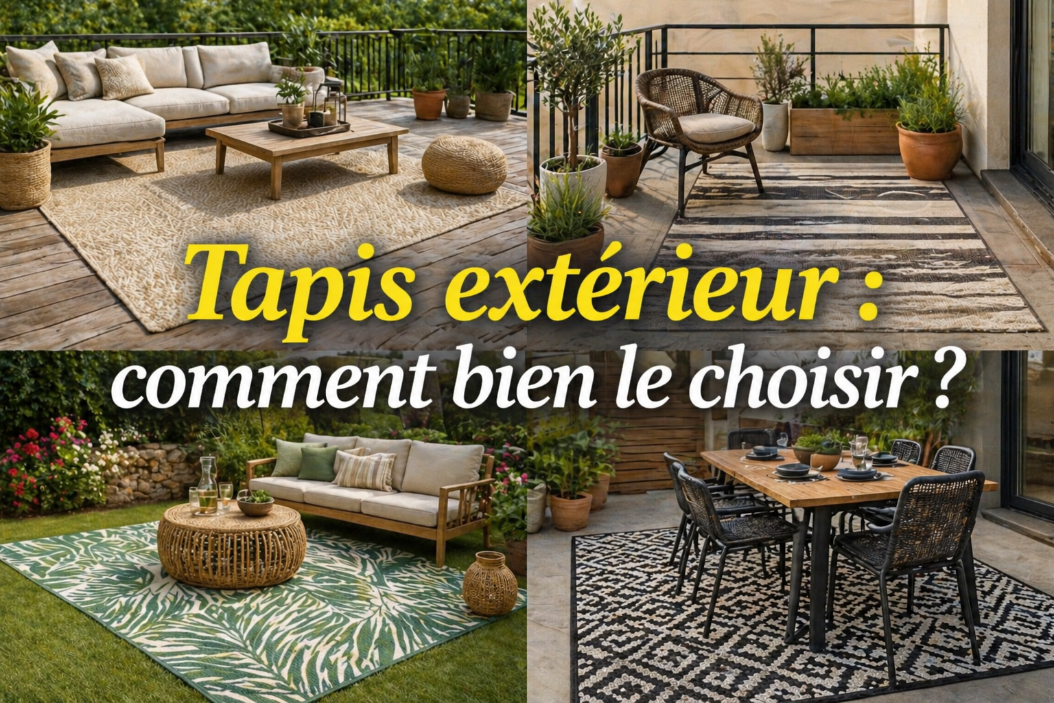 Tapis extérieur : comment bien le choisir ? Guide terrasse et jardin