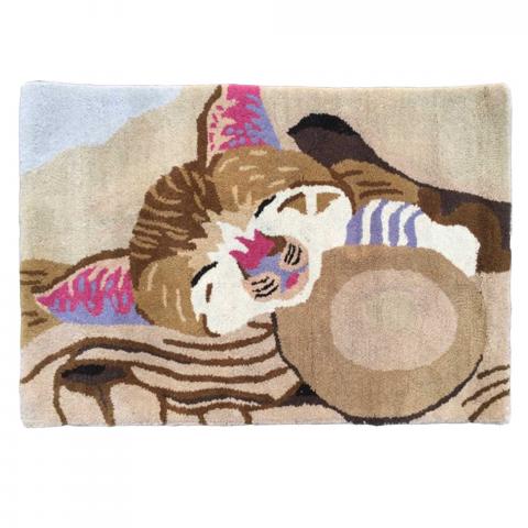 Tapis chambre bébé CHAT Beige