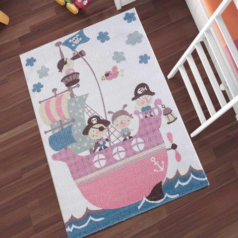 Tapis chambre bébé PIRATOJI Crème