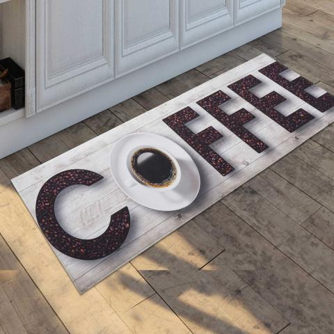 Tapis texte KITCHTA Gris