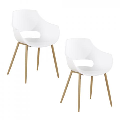 Fauteuil LOT DE 2 ABA Blanc