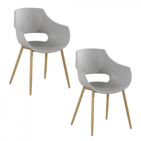 Fauteuil LOT DE 2 ABA Gris