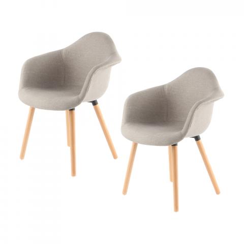 Fauteuil LOT DE 2 ABI Beige