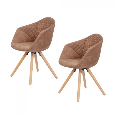 Fauteuil LOT DE 2 APA Marron