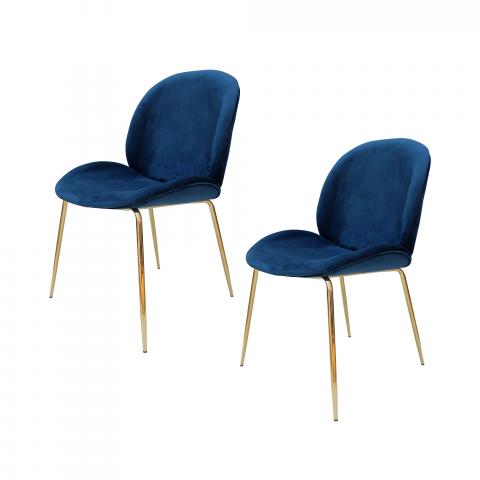 Fauteuil LOT DE 2 ARA Bleu