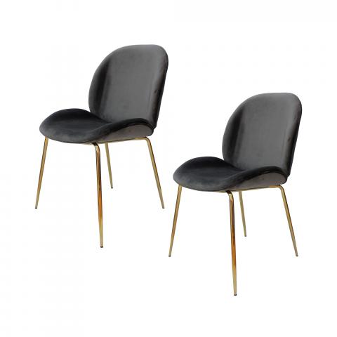 Fauteuil LOT DE 2 ARA Gris