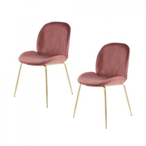 Fauteuil LOT DE 2 ARA Rose