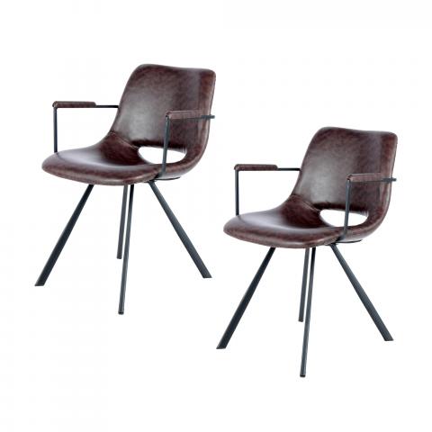 Fauteuil LOT DE 2 ASE Marron