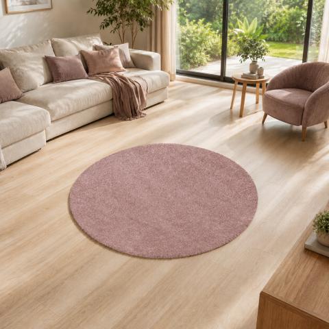 Tapis rond ALEGRIA Rose