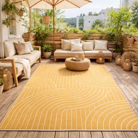 Tapis jaune LYN2 U REVERSIBLE Jaune