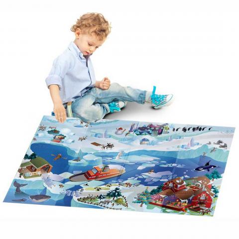 Tapis premier prix BANQUISE Bleu