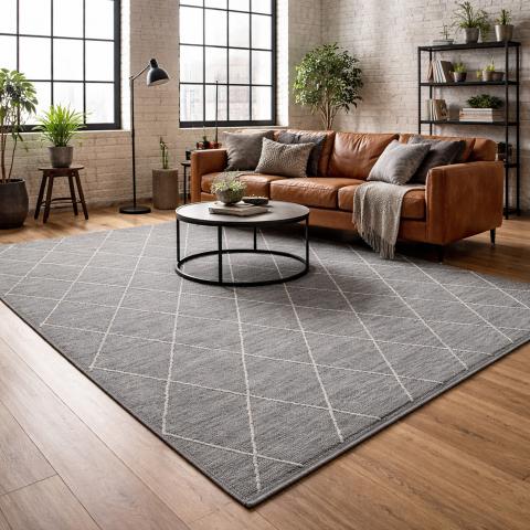 Tapis végétal COTONA Gris