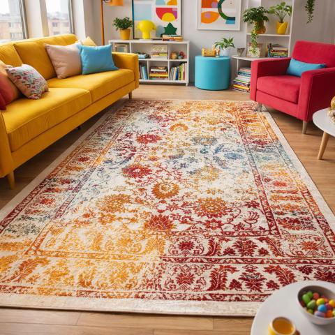 Tapis d'Orient DESTRUCT 1 Multicolore