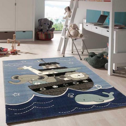 Tapis chambre bébé ETELDA Bleu