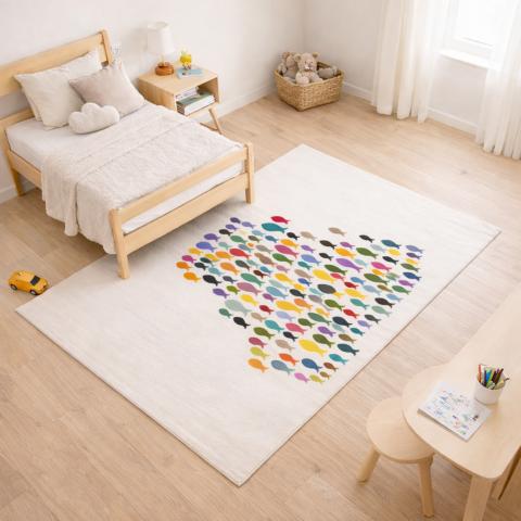 Tapis pour enfant FISHES Multicolore