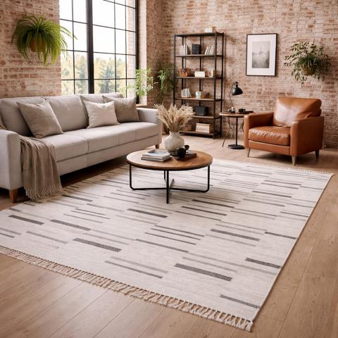 Tapis kilim FOPTAN Gris