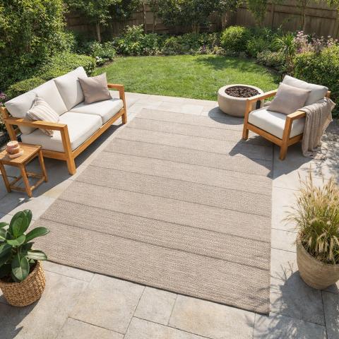 Tapis formes géométriques ISABELLA Marron