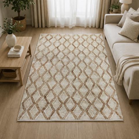 Tapis en jute JUTICA Beige