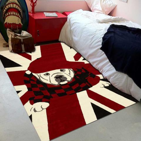 Tapis motif animalier LYN49 LONDDOG Rouge