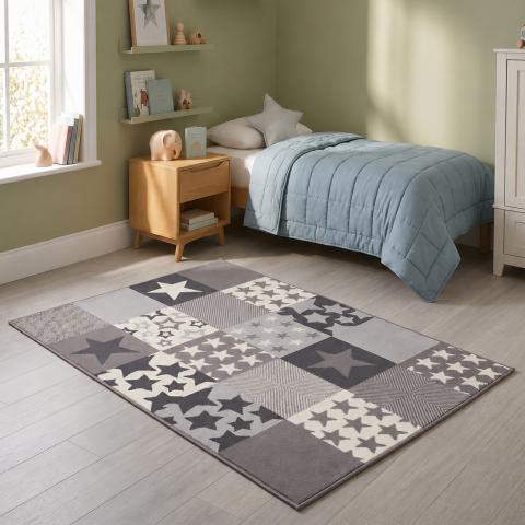 Tapis chambre bébé LYN1 CARETOILE Crème