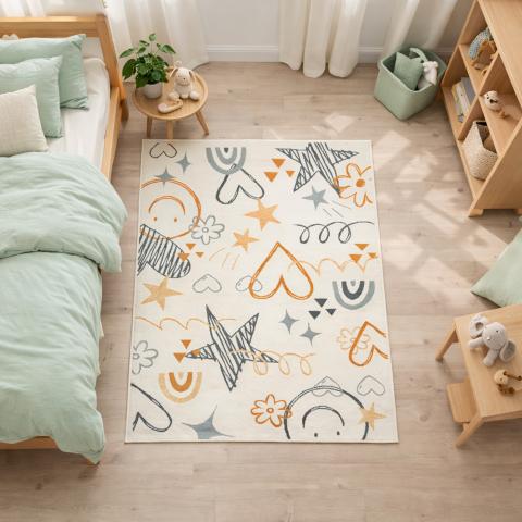 Tapis de chambre LYN49 KID Crème