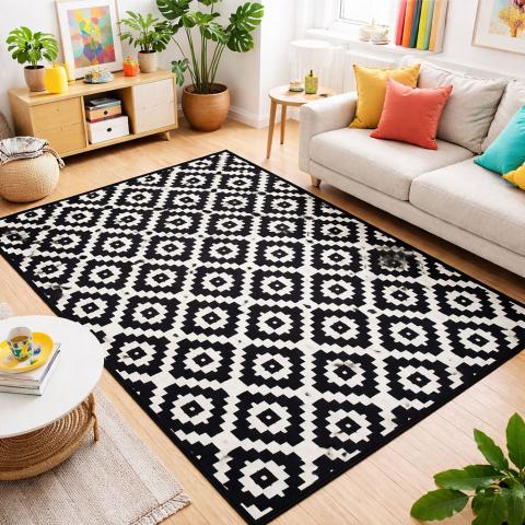 Tapis 60x110 cm LYN1 LERUM Noir