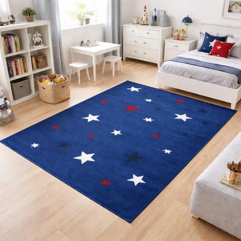 Tapis chambre bébé LYN1 NIGHTSKY Bleu
