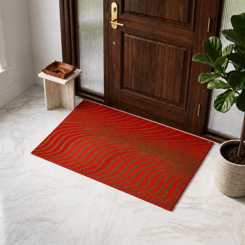 Tapis rouge LYN1 ONDULA Rouge