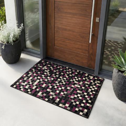 Tapis style seventies LYN1 PIXELY Rose