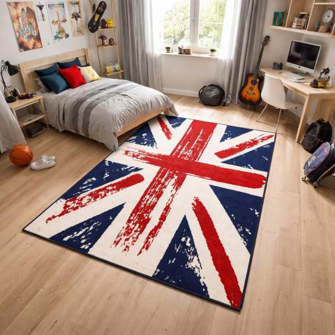 Tapis pour chambre ado LYN1 U.J.CINTAGE Rouge