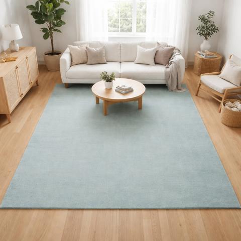 Tapis bleu et vert LYN10 LAVABLE Bleu