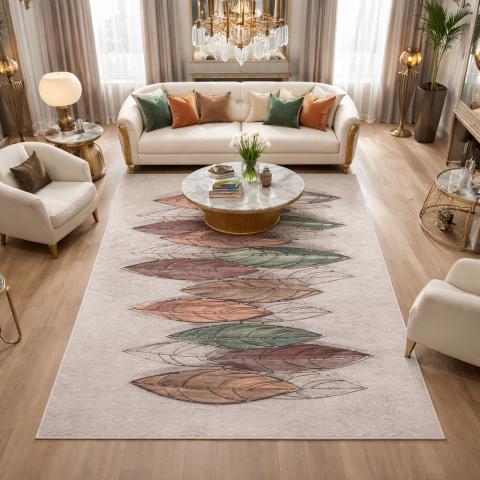 Tapis premier prix LYN11 FEUYE Beige