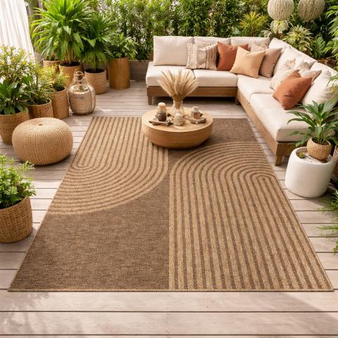 Tapis kilim LYN13 REZA 2 Marron