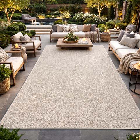 Tapis chinés LYN13 REZY Crème