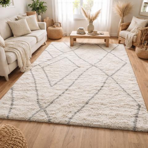 Tapis Berbère LYN4 DOUX 6 Crème
