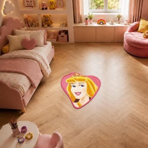 Tapis Disney pour enfant LYN48 AURORAA Rose