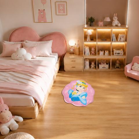 Tapis Disney pour enfant LYN48 CENDRILLON Rose