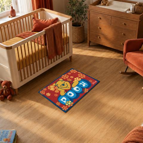 Tapis Disney pour enfant LYN48 WINNIE D Rouge