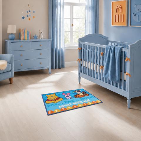Tapis Disney pour enfant LYN48 WINNIE M Bleu
