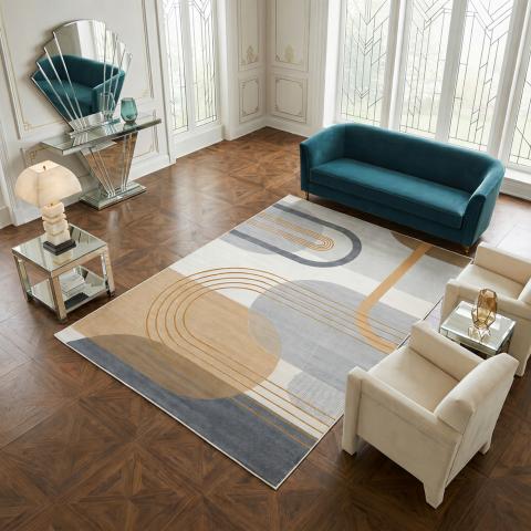 Tapis moderne LYN49 COURBLA Crème