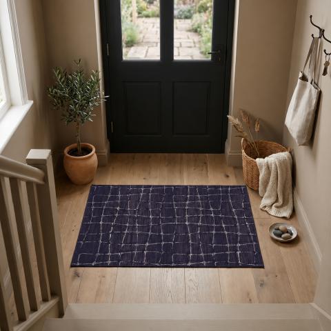 Tapis à carreaux LYN49 SOFIA Gris