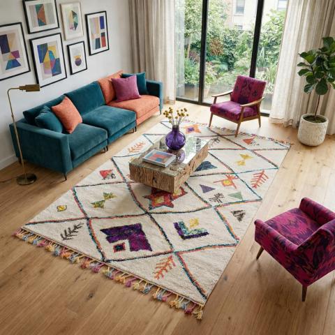 Tapis Berbère LYN5 OURIKA C Blanc