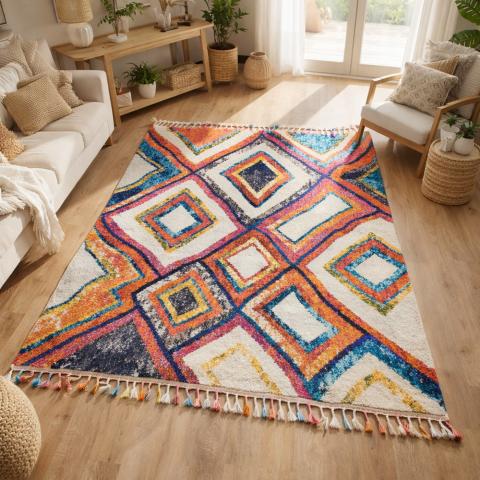 Tapis Berbère LYN5 OURIKA D Multicolore
