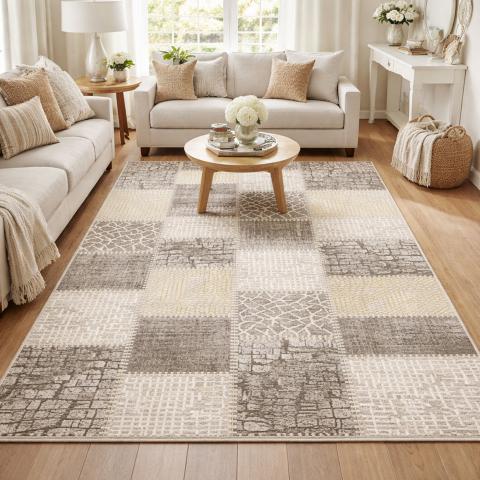 Tapis de couloir LYN7 SILICA Beige