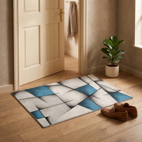 Tapis rond LYN8 ULTIMA Bleu
