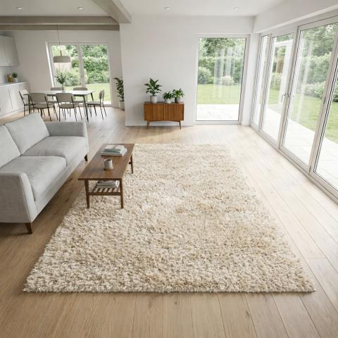 Tapis de bain noir et blanc MALAIDORY Blanc