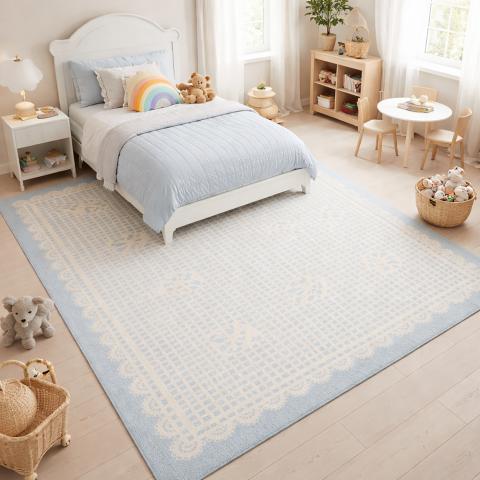 Tapis chambre bébé MARILINE Bleu