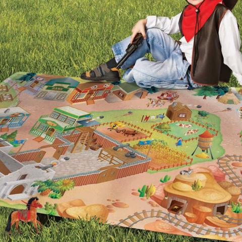 Tapis premier prix NAPPE ALAMO Multicolore