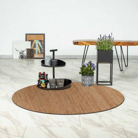 Tapis d'extérieur fait à la machine LYN47 JUTE A Beige