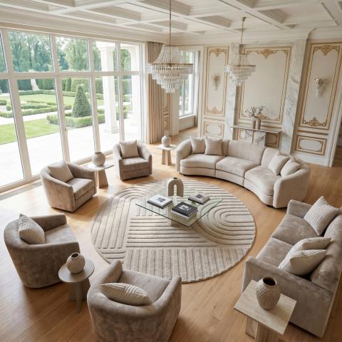 Tapis rond NOOR Beige